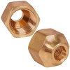 Everflow 3/8" x 1/4" Reducing Short Nut for Flare Pipe Fittings; Forged Brass F41FSR-3814